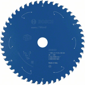 Bosch Akku-Kreissägeblatt Expert for Wood, 250 x 2,1/1,6 x 30, 48 Zähne