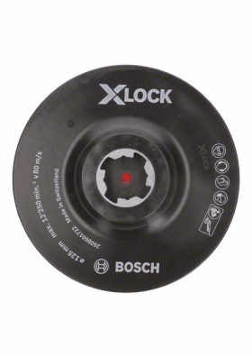 BOSCH X-LOCK KLETTTELLER 125 MM HOOK AND LOOP 2608601722
