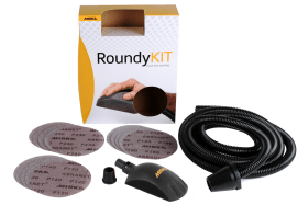 MIRKA HANDBLOCK ROUNDY KIT MIT ABSAUGUNG MUFFE,20MMX4M,5X P120,180,240 KIT00ROUND