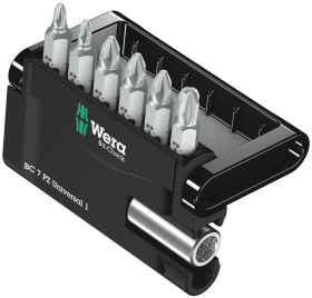 WERA BIT-CHECK 7 PZ UNIVERSAL 1 6 BITS 1 UNIVERSALHALTER 05056296001