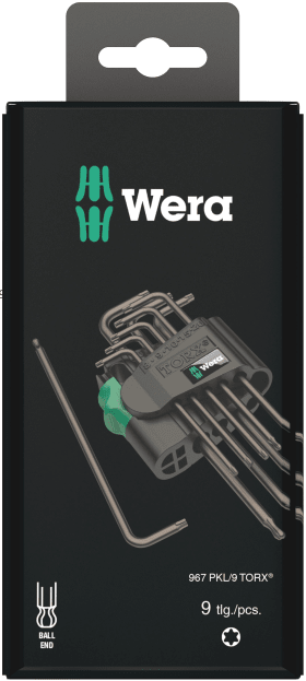 WERA 967/9 TX 1 SB TORX® WINKELSCHLÜSSEL SATZ BLACKLASER PKL 9-TLG. 05073598001