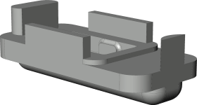 Fenster-Stützteil, GZK-53, Länge 24,8mm, schwarz
