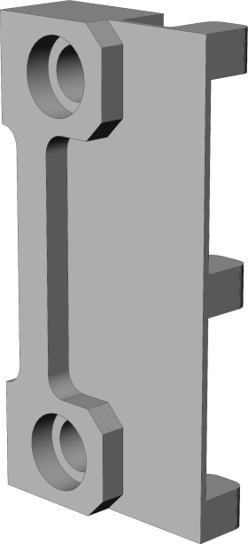 Drehkipp-Formteil, 6,6mm, WSK 62, gelb, verzinkt-chromatiert, zum Anschrauben