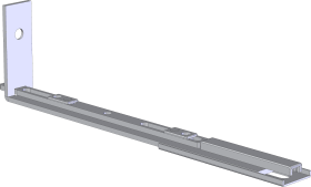 Drehflügel-Anschlussschiene, für Atelierfenster, AZE, Stahl silber verzinkt
