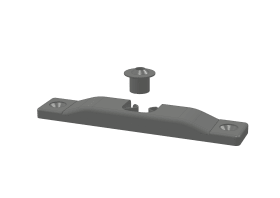 Winkhaus FTT-Balkontürschnäpper, 1-flügler, Stahl silber 2033009