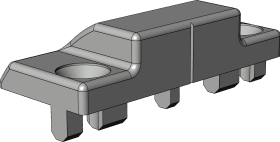 DF-Schließblech, verd.lieg., ZV-RT162, DIN Links-Rechts, Stahl, silberfarbig, zn