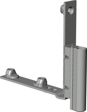 Winkhaus Flügellager, auflieg., DIN Rechts, Stahl, braun, silberfarbig, pulverbeschichtet 2203688