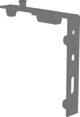 Winkhaus Drehflügel-Drehlagerwinkel, ERW, DIN Links-Rechts, STA, silberfarbig, galv.verz. 2300023