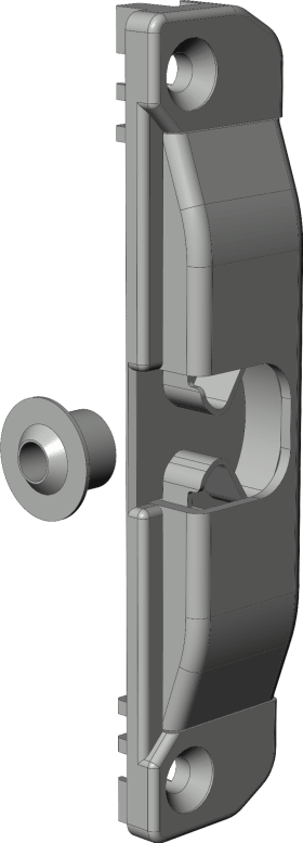 Winkhaus FTT-Balkontürschnäpper, 1-flügler, Stahl silber 2356852