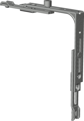 DK-Eckumlenkung, ER 1 C, Stahl, silberfarbig galvanisch verzinkt