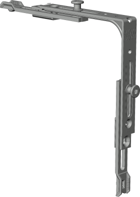 DK-Eckumlenkung, einbruchh., ER 11 WK C, Stahl, silberfarbig galvanisch verzinkt