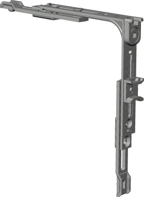 DK-Eckumlenkung, ER/TS3 C, Stahl, silberfarbig galvanisch verzinkt