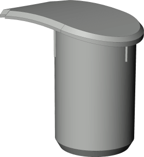 Winkhaus DK-Stopf., f.Flügellag., S.FL.K, z.Aufsteck., DIN Links-Rechts, Kunststoff, weiß 2846536