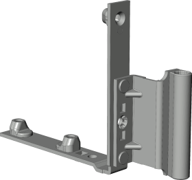 Winkhaus Flügellag., aufliegend, DIN Links, Stahl, silber, titanfarbig, pulverbeschichtet 2854747