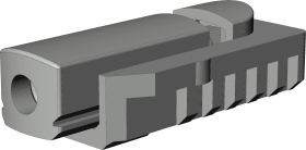 Winkhaus Rahmenteil, verdeckt liegend, DFE-TFE, Stahl, silber, verzinkt 2864531