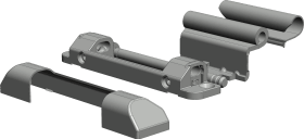 Drehkipp-Garnitur Schere, RB.K.SB.18-9, für Rundbogen, STA silber verzinkt, DL-R