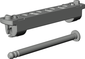 Winkhaus Drehkipp-Scherenlager,SL.KS.3-6,DIN Links-Rechts,Rahmenteil,braun,lackiert 4927491