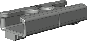 DK-Schließblech, SBA.H.9-6-8, DIN Links-Rechts, Zinkdruckguss, silberfarbig