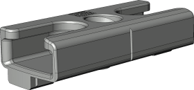 DK-Schließblech, SBA.H.9-7-8, DIN Links-Rechts, Zinkdruckguss, silberfarbig