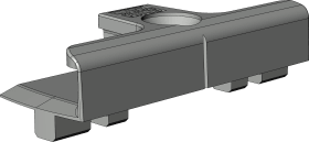 DK-Schließblech, SBA.K.244, DIN Links-Rechts, Stahl, silberfarbig, chromatiert