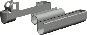 Winkhaus DK-Kappenset, für Baukastensystem, ACTIVP.DK, DIN Links-Rechts, titanfarbig 4933079