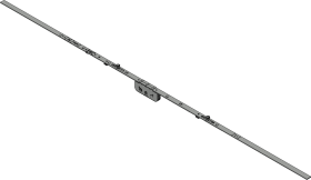 Winkhaus DK-Getr.,GAM.1400-2,mittig,m.Zusatzverrieg.verlängerb.,D25mm,silber,chromatiert 4933312