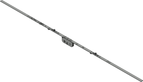 Winkhaus DK-Getr.,GAM.1400-2,mittig,m.Zusatzverrieg.verlängerb.,D30mm,silber,chromatiert 4933313