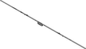 Winkhaus DK-Getr.,GAM.1800-2,mittig,m.Zusatzverrieg.verlängerb.,D25mm,silber,chromatiert 4933319