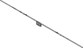 Winkhaus DK-Getr.,GAM.1800-2,mittig,m.Zusatzverrieg.verlängerb.,D45mm,silber,chromatiert 4933343