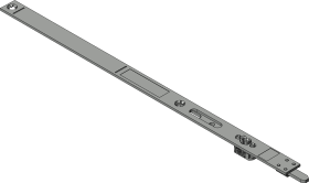 Drehflügel-Anschlussschiene, für Stulpflügel, ASS.OF.ACP.310.G375, Stahl