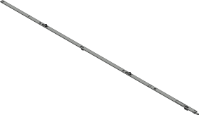 Drehflügel-Anschlussschiene, für Stulpflügel, ASS.OF.ACP.1135-2.G1200, Stahl