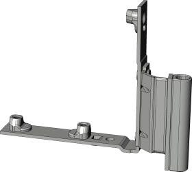 Winkhaus Flügellager, aufliegend, DIN Rechts, Stahl, silber, cremeweiß, pulverbeschichtet 4935833