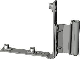 Winkhaus Flügellager, aufliegend, DIN Links, Stahl, silber, cremeweiß, pulverbeschichtet 4935834