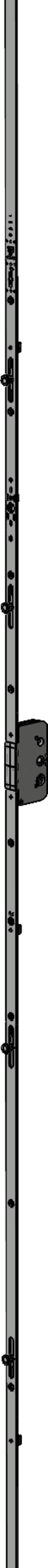 Winkhaus DK-Getr.,GAK.2000-4,konstant,m.Zusatzverrieg.verlängerb.,D40mm,silb.,chromatiert 4938152
