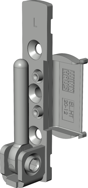 Winkhaus DK-Ecklager, verstellbar, DIN Links, EL.HT.20-12, Stahl, weiß, lackiert 4939932