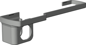 Winkhaus DK-Abdeckkappe, f.Eckl., K.EL.HT, zum Aufclipsen, DIN Links, KF, Si, titanfarbig 4940384