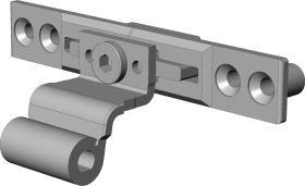 Drehflügel-Mittelband, Topfb., DIN Links-Rechts, DML.HT.18-9-12, St, titanfarbig