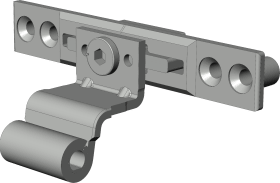 DF-Mittelband, Topfbd., DIN Links-Rechts, DML.HT.20-13-12, Stahl, weiß, pulverb.