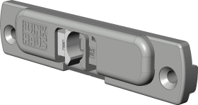 DK-Balkontürschnäpper, mit Bolzen, BK 77, Zinkdruckguss silberfarbig