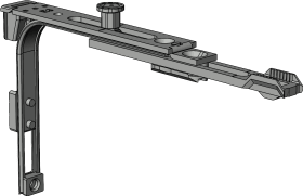 DK-Eckumlenkung, mit einseitig verkürztem Schenkel, E3.ZN, STA Topcoat lackiert