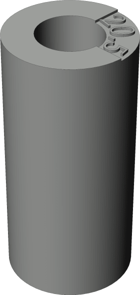 DK-Hülse, für Fenstergriff, easyPilot Soleil, HFG 20,5,Ø 10mm, L 20,5mm