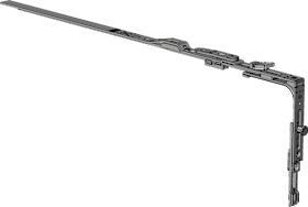 Drehkipp-Oberschiene,Gr.1,OS1.600.ZSS, DR,Pilzzapfen,silber,verzinkt