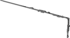 Drehkipp-Oberschiene,Gr.2,OS2.800.ZSS, DL,ohne Schließzapfen,silber,chromatiert