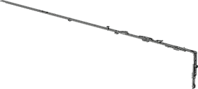 Drehkipp-Oberschiene,Gr.2,OS2.1250-1.ZSS, DR,Pilzzapfen,silber,chromatiert