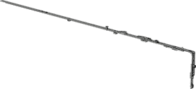 Drehkipp-Oberschiene,Gr.2,OS2.1250-1.ZSS, DL,Pilzzapfen,silber,chromatiert