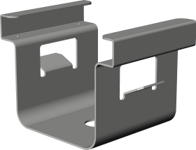 Winkhaus Fenster-Führungsclip, DIN Links-Rechts, silber 4966365