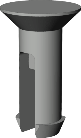 Fenster-Verschlussstopfen, VT.SBS.SW, Ø 7,7mm, Länge 12,7mm, schwarz