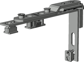 Winkhaus Drehflügel-Drehlager, DL.HT.18-9-12, DIN Links, Stahl, titanfarbig, lackiert 4990045