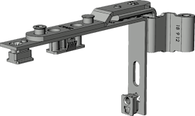 Winkhaus Drehflügel-Drehlager, DL.HT.18-9-12, DIN Rechts, Stahl, titanfarbig, lackiert 4990046
