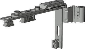 Winkhaus DF-Drehlager, DL.HT.18-13-12, DIN Rechts, Flügelteil, Stahl, silber, chromatiert 4990140